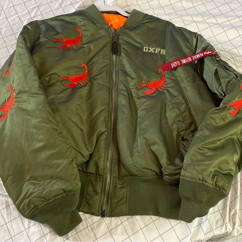 Griselda records gxfr olive Green scorpion jacket XL